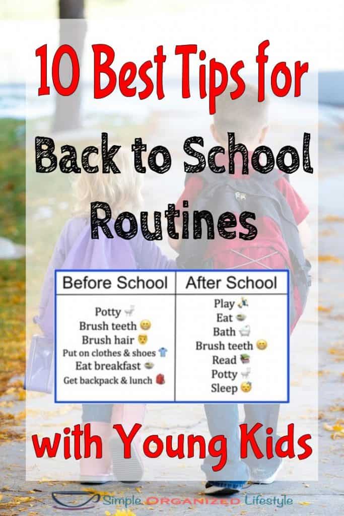 best tips back to school routines for young kids
