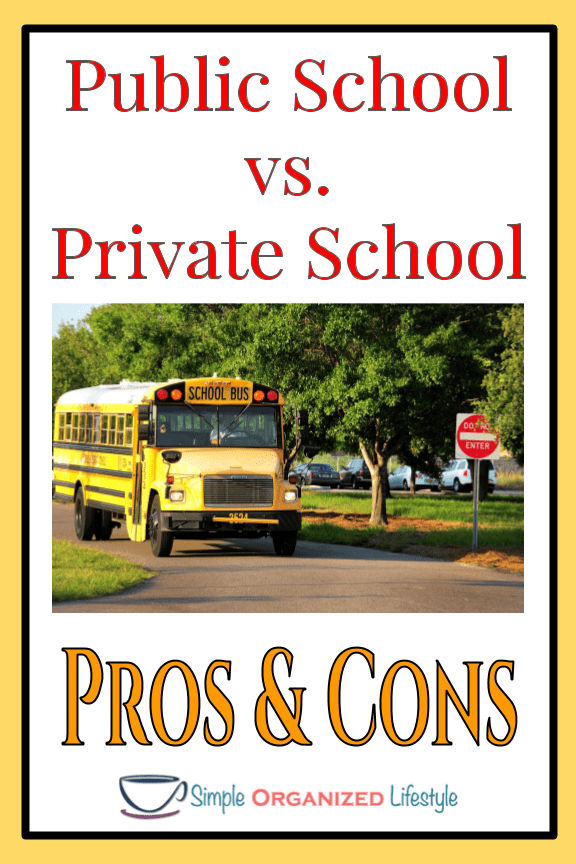 Article on pros & cons of public vs. private school