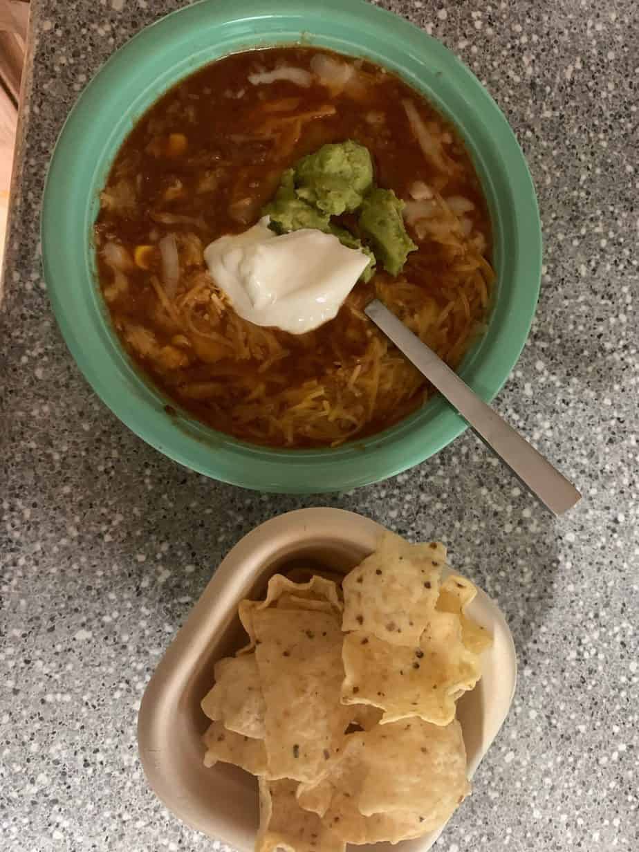 bowl of taco soup