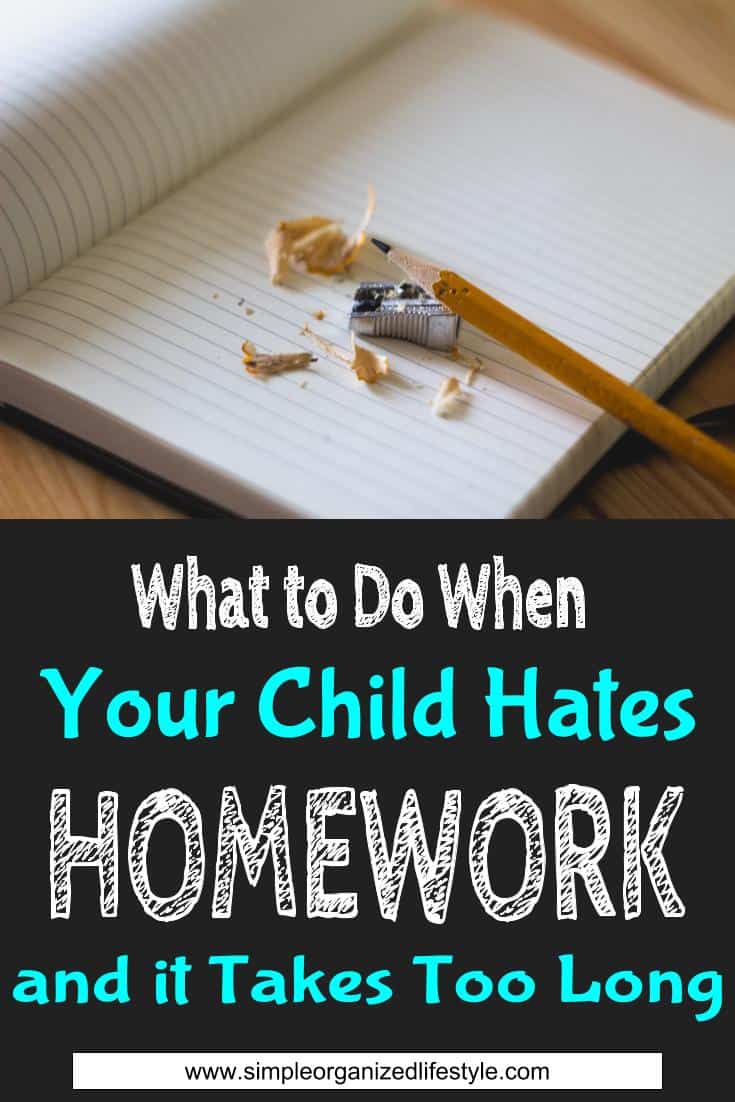 5 year old hates homework