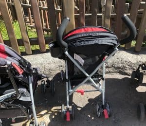 Stroller parked at Disney