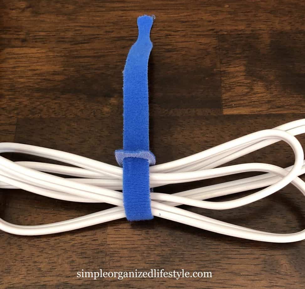 Velcro holding cords together