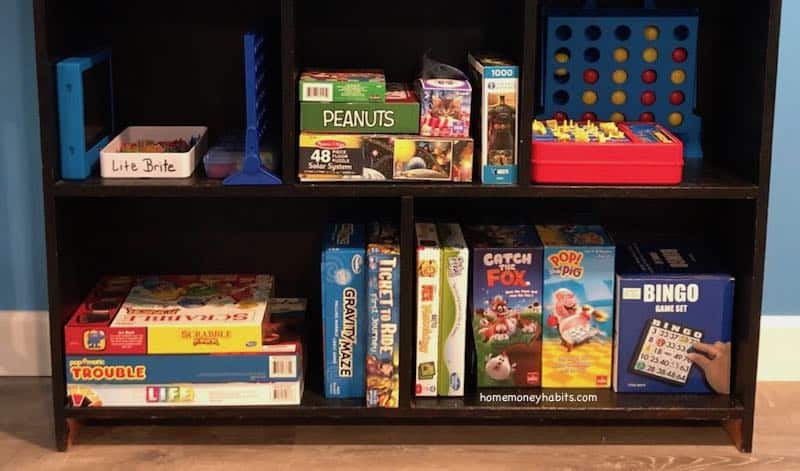 Storage for board games deals and puzzles